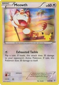 Meowth - 53/83 (20th Anniversary) #053/083 from Miscellaneous Cards & Products Pokemon card image