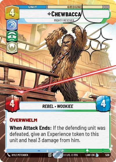 Chewbacca - Mighty Rescuer (Hyperspace Foil) card