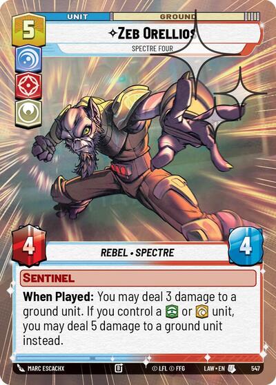 Zeb Orellios Spectre Four Hyperspace Foil