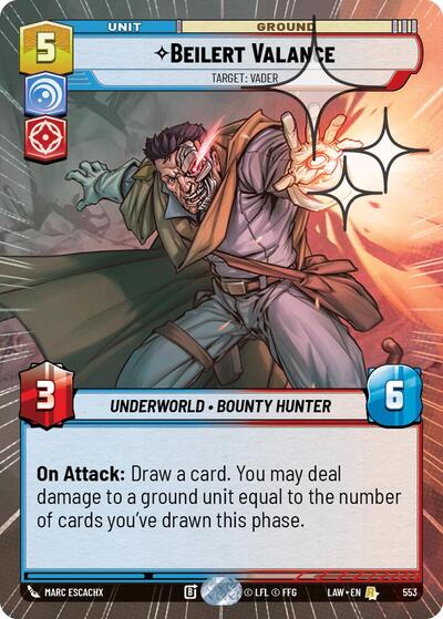 Beilert Valance - Target: Vader (Hyperspace Foil) card
