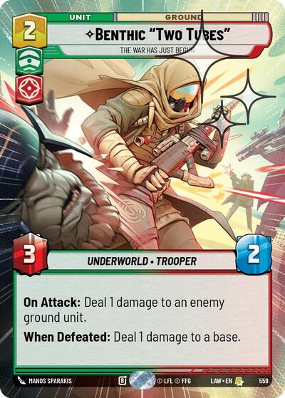 Benthic "Two Tubes" - The War Has Just Begun (Hyperspace Foil) card
