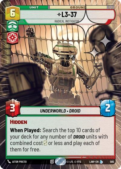 L3-37 - Radical Instigator (Hyperspace Foil) card