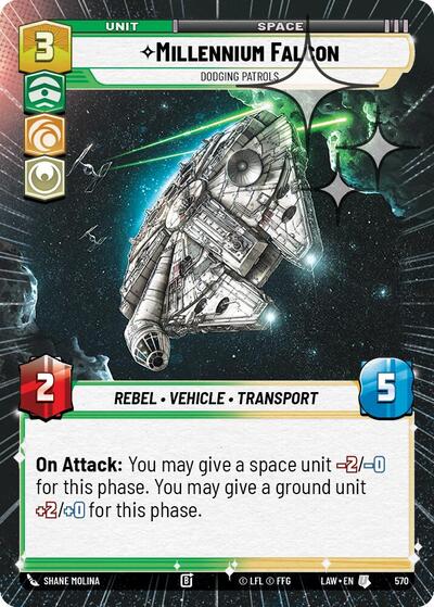 Millennium Falcon Dodgin Patrols Hyperspace Foil