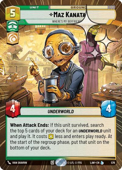 Maz Kanata - Where's My Boyfriend? (Hyperspace Foil) card