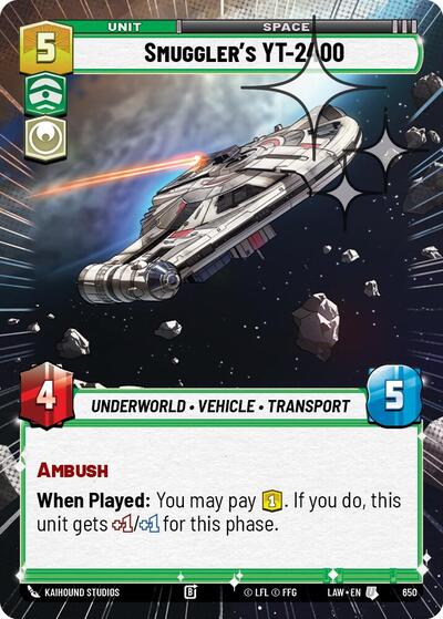 Smugglers YT 2400 Hyperspace Foil