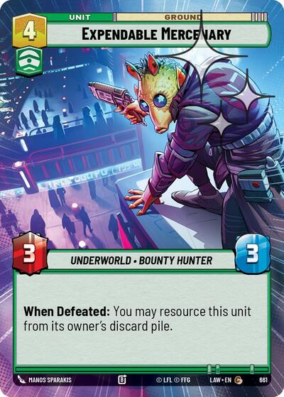 Expendable Mercenary Hyperspace Foil