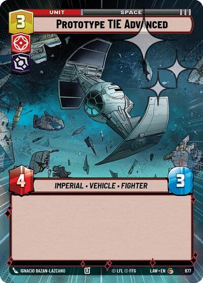 Prototype TIE Advanced Hyperspace Foil