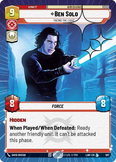 Ben Solo - Facing the Light (Hyperspace Foil) card