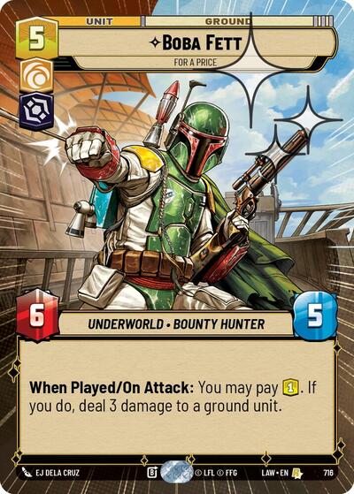 Boba Fett - For a Price (Hyperspace Foil) card