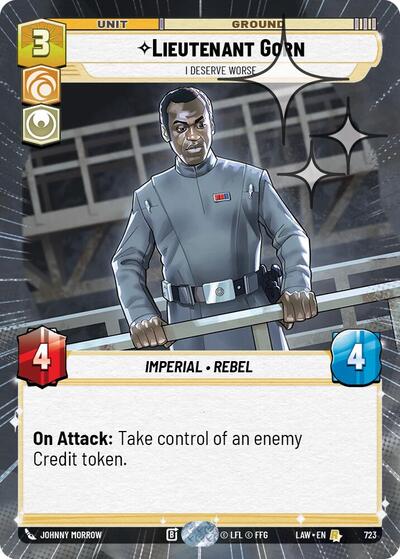 Lieutenant Gorn - I Deserve Worse (Hyperspace Foil) card