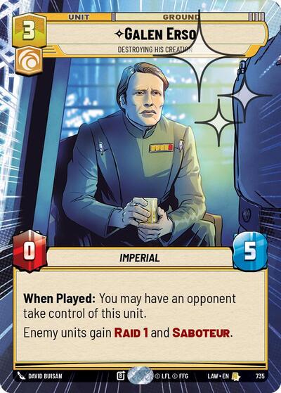 Galen Erso - Destroying His Creation (Hyperspace Foil) card