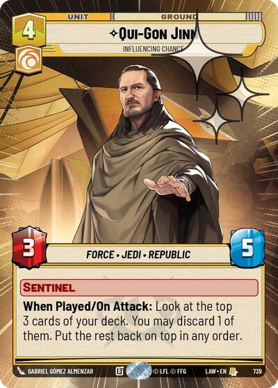 Qui-Gon Jinn - Influencing Chance (Hyperspace Foil) card