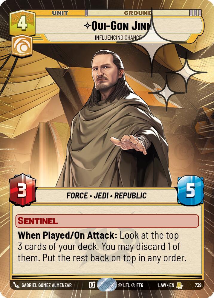 Qui-Gon Jinn - Influencing Chance (Hyperspace Foil) - A Lawless