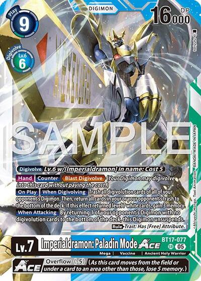 Imperialdramon Paladin Mode ACE Gold Border