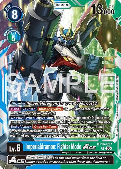 Imperialdramon Fighter Mode ACE BT16 027 Reprint