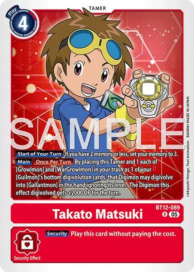 Takato Matsuki BT12 089 Reprint