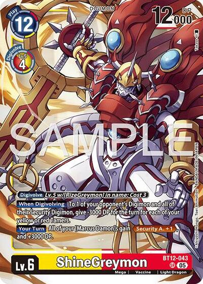 ShineGreymon BT12 043 Reprint
