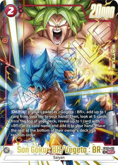 Son Goku : BR/Vegeta : BR (Alternate Art) Dual Evolution Super Rare Dragon Ball card — value and price