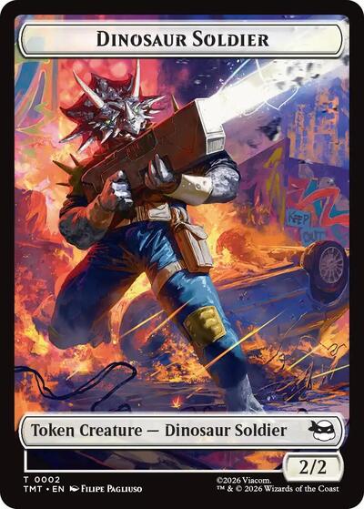 Dinosaur Soldier Copy Double Sided Token