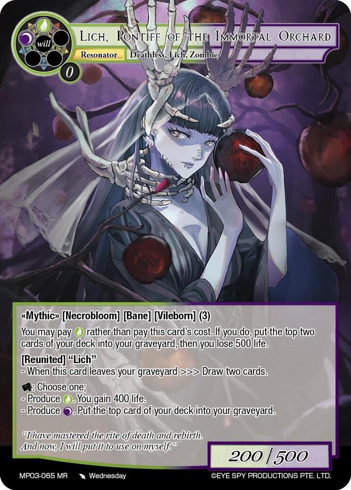 Lich, Pontiff of the Immortal Orchard