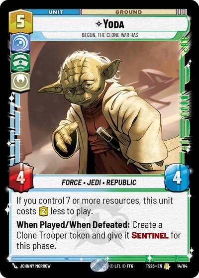 Yoda - Begun, the Clone War Has card