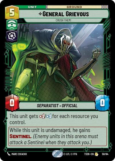 General Grievous - Crush Them! card
