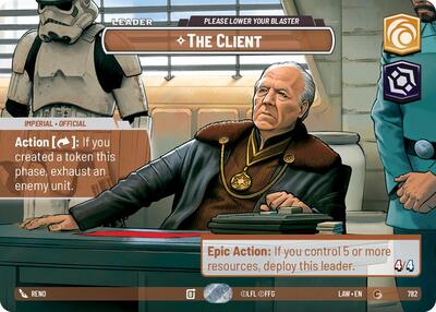 The Client - Please Lower Your Blaster (Showcase) card