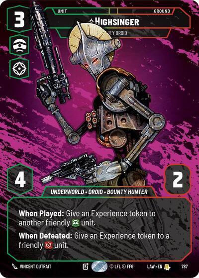 Highsinger - Deadly Droid (Prestige) card