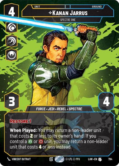 Kanan Jarrus - Spectre One (Prestige) card