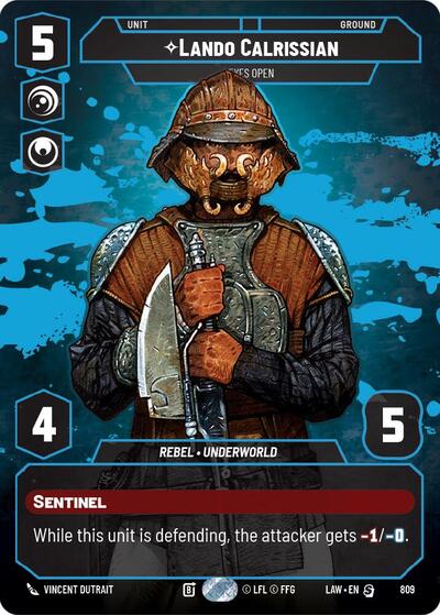 Lando Calrissian - Eyes Open (Prestige) card