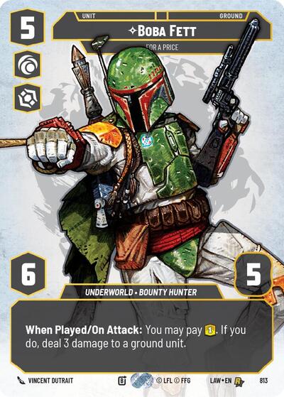 Boba Fett - For a Price (Prestige) card