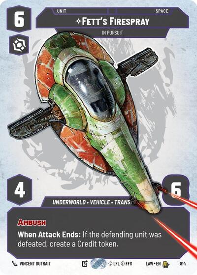 Fett's Firespray - In Pursuit (Prestige) card