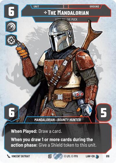 The Mandalorian - Let's See The Puck (Prestige) A Lawless Time Legendary Star Wars Unlimited card — value and price