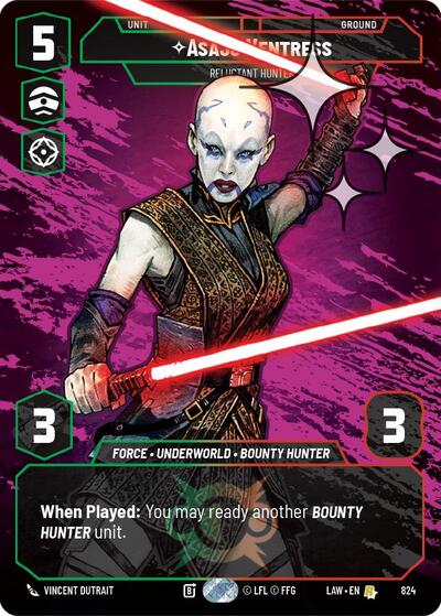 Asajj Ventress - Reluctant Hunter (Prestige Foil) card