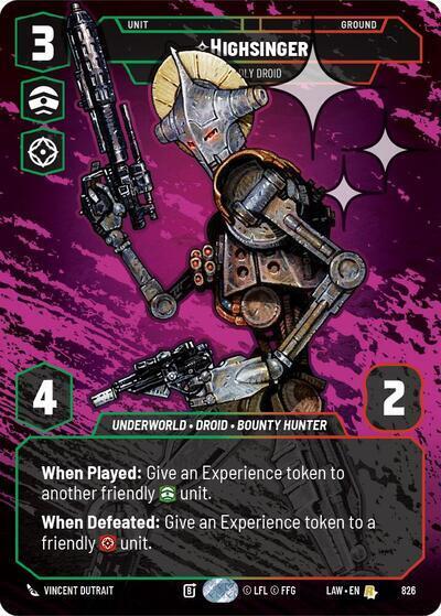 Highsinger - Deadly Droid (Prestige Foil) card