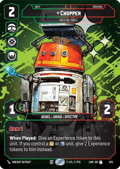 Chopper - Spectre Three (Prestige Foil) A Lawless Time Uncommon Star Wars Unlimited card — value and price
