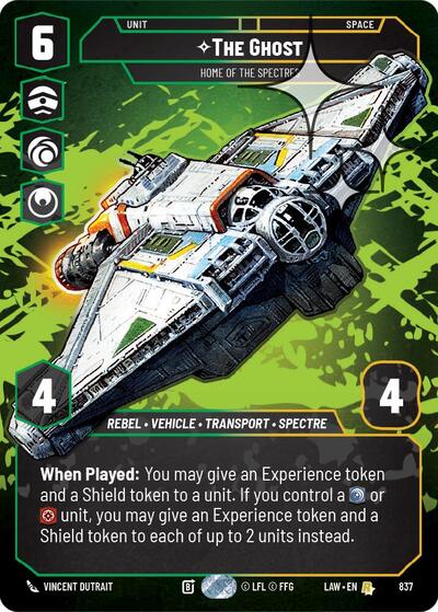 The Ghost - Home of the Spectres (Prestige Foil) A Lawless Time Rare Star Wars Unlimited card — value and price