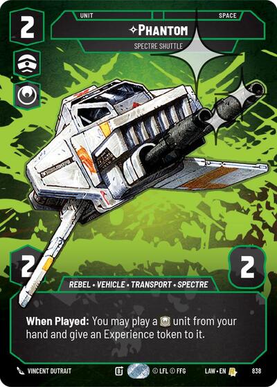 Phantom - Spectre Shuttle (Prestige Foil) A Lawless Time Rare Star Wars Unlimited card — value and price