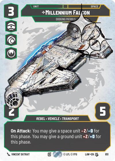 Millennium Falcon - Dodging Patrols (Prestige Foil) card