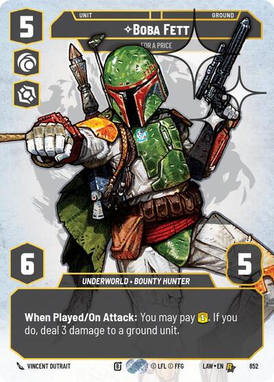 Boba Fett - For a Price (Prestige Foil) card