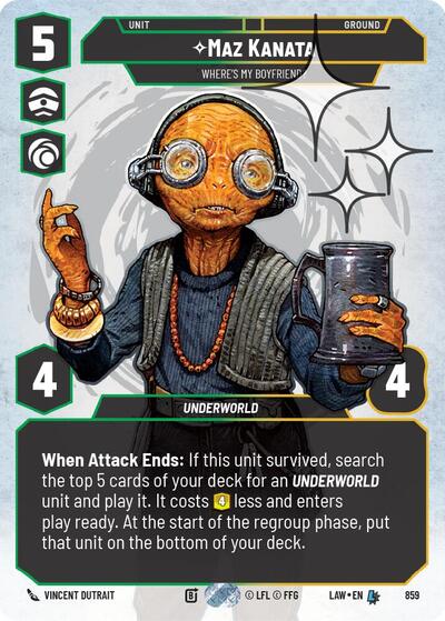 Maz Kanata - Where's My Boyfriend? (Prestige Foil) card