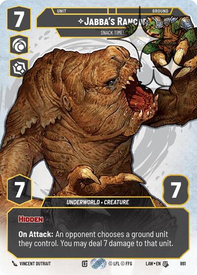 Jabba's Rancor - Snack Time! (Prestige Foil) card