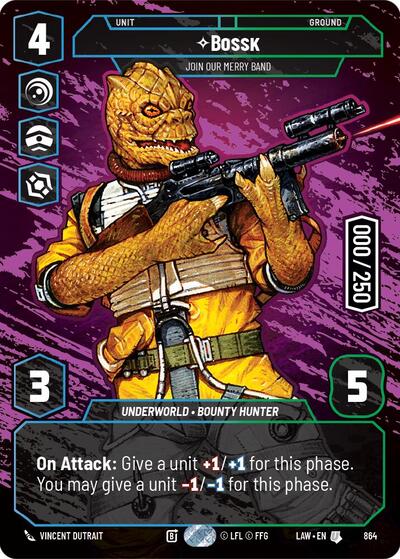 Bossk - Join Our Merry Band (Serialized) A Lawless Time Uncommon Star Wars Unlimited card — value and price