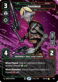 Highsinger Deadly Droid Serialized