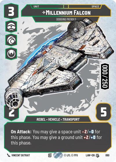 Millennium Falcon Dodging Patrols Serialized