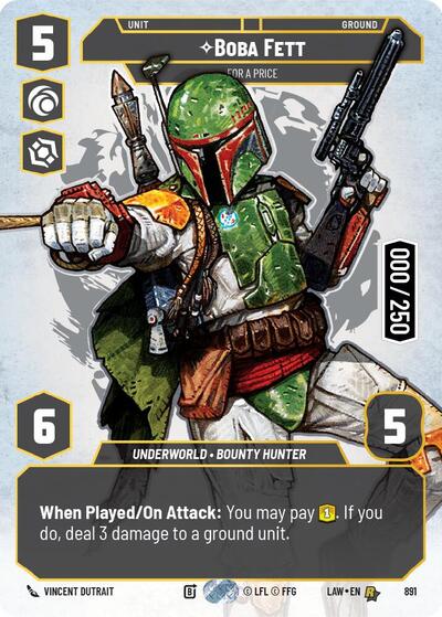 Boba Fett For a Price Serialized