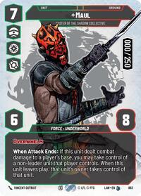 Maul Master of the Shadow Collective Serialized