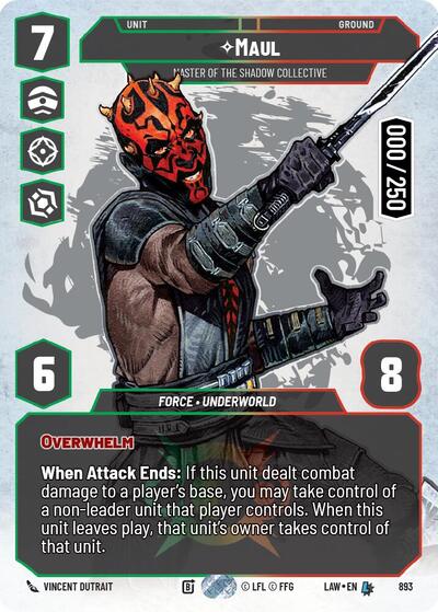 Maul Master of the Shadow Collective Serialized