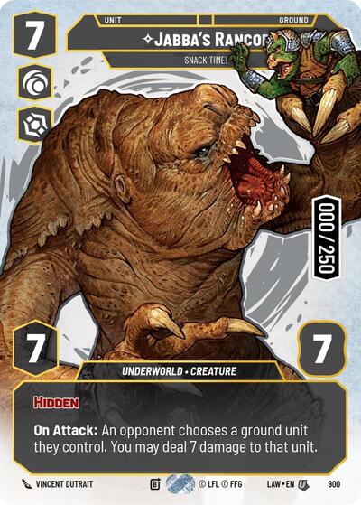 Jabbas Rancor Snack Time Serialized