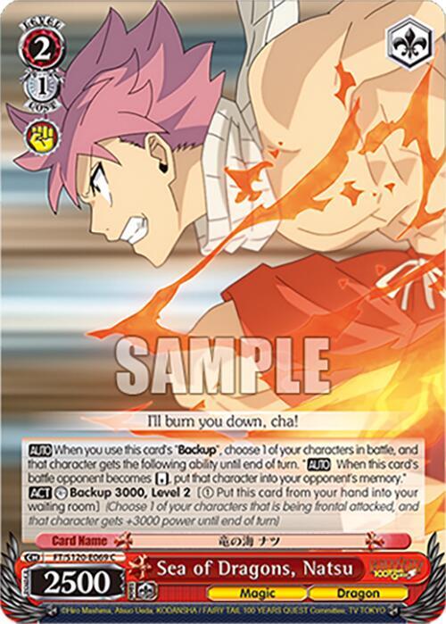 Sea of Dragons, Natsu - FAIRY TAIL 100 YEARS QUEST - Weiss Schwarz